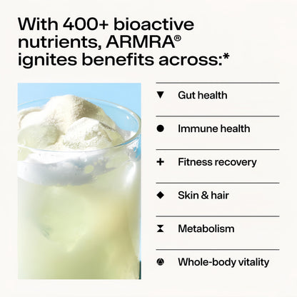 ARMRA Colostrum Powder | Unflavored | Gut Health & Bloating | Skin & Hair | Immunity | Keto, Gluten & Fat-Free | 120 Servings